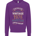 Premium Vintage 45th Birthday 1978 Mens Sweatshirt Jumper Purple