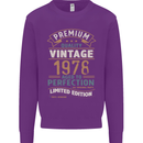 Premium Vintage 45th Birthday 1978 Mens Sweatshirt Jumper Purple