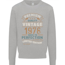 Premium Vintage 45th Birthday 1978 Mens Sweatshirt Jumper Sports Grey