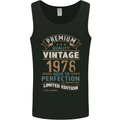 Premium Vintage 45th Birthday 1978 Mens Vest Tank Top Black