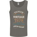 Premium Vintage 45th Birthday 1978 Mens Vest Tank Top Charcoal