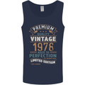 Premium Vintage 45th Birthday 1978 Mens Vest Tank Top Navy Blue