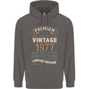 Premium Vintage 46th Birthday 1977 Mens 80% Cotton Hoodie Charcoal