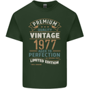 Premium Vintage 46th Birthday 1977 Mens Cotton T-Shirt Tee Top Forest Green