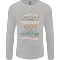 Premium Vintage 46th Birthday 1977 Mens Long Sleeve T-Shirt Sports Grey
