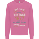Premium Vintage 46th Birthday 1977 Mens Sweatshirt Jumper Azalea