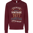 Premium Vintage 46th Birthday 1977 Mens Sweatshirt Jumper Maroon