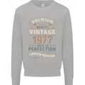Premium Vintage 46th Birthday 1977 Mens Sweatshirt Jumper Sports Grey