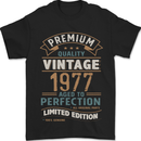 Premium Vintage 46th Birthday 1977 Mens T-Shirt 100% Cotton Black