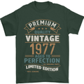 Premium Vintage 46th Birthday 1977 Mens T-Shirt 100% Cotton Forest Green