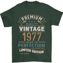 Premium Vintage 46th Birthday 1977 Mens T-Shirt 100% Cotton Forest Green