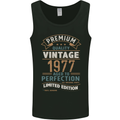 Premium Vintage 46th Birthday 1977 Mens Vest Tank Top Black