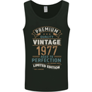 Premium Vintage 46th Birthday 1977 Mens Vest Tank Top Black