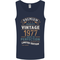 Premium Vintage 46th Birthday 1977 Mens Vest Tank Top Navy Blue