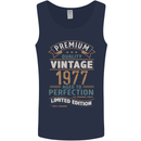 Premium Vintage 46th Birthday 1977 Mens Vest Tank Top Navy Blue