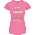 Premium Vintage 46th Birthday 1977 Womens Petite Cut T-Shirt Azalea