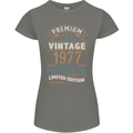 Premium Vintage 46th Birthday 1977 Womens Petite Cut T-Shirt Charcoal