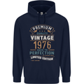 Premium Vintage 47th Birthday 1976 Mens 80% Cotton Hoodie Navy Blue