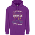 Premium Vintage 47th Birthday 1976 Mens 80% Cotton Hoodie Purple