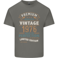 Premium Vintage 47th Birthday 1976 Mens Cotton T-Shirt Tee Top Charcoal