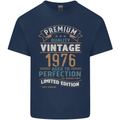 Premium Vintage 47th Birthday 1976 Mens Cotton T-Shirt Tee Top Navy Blue