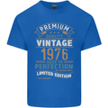 Premium Vintage 47th Birthday 1976 Mens Cotton T-Shirt Tee Top Royal Blue