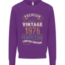 Premium Vintage 47th Birthday 1976 Mens Sweatshirt Jumper Purple