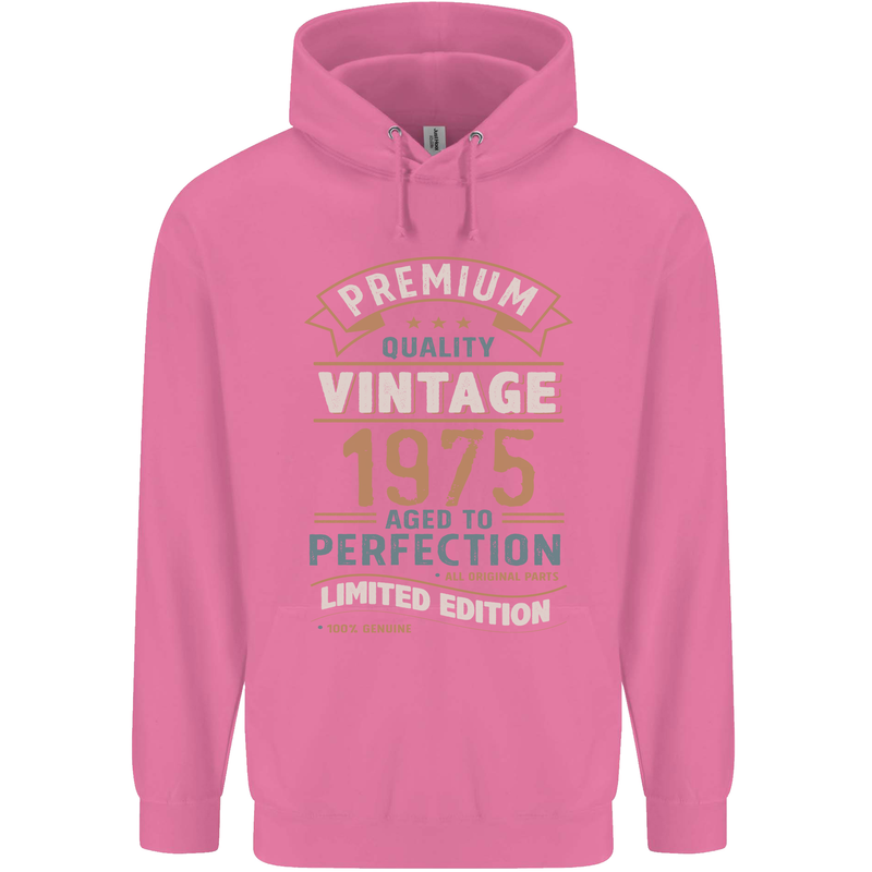 Premium Vintage 48th Birthday 1975 Mens 80% Cotton Hoodie Azelea
