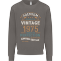 Premium Vintage 48th Birthday 1975 Mens Sweatshirt Jumper Charcoal