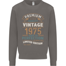 Premium Vintage 48th Birthday 1975 Mens Sweatshirt Jumper Charcoal