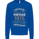 Premium Vintage 48th Birthday 1975 Mens Sweatshirt Jumper Royal Blue