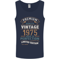 Premium Vintage 48th Birthday 1975 Mens Vest Tank Top Navy Blue