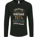 Premium Vintage 49th Birthday 1974 Mens Long Sleeve T-Shirt Black