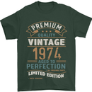 Premium Vintage 49th Birthday 1974 Mens T-Shirt 100% Cotton Forest Green