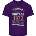 Premium Vintage 50th Birthday 1973 Mens Cotton T-Shirt Tee Top Purple