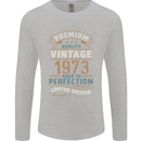 Premium Vintage 50th Birthday 1973 Mens Long Sleeve T-Shirt Sports Grey