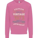 Premium Vintage 50th Birthday 1973 Mens Sweatshirt Jumper Azalea