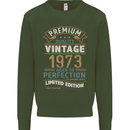 Premium Vintage 50th Birthday 1973 Mens Sweatshirt Jumper Forest Green