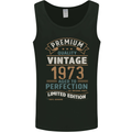 Premium Vintage 50th Birthday 1973 Mens Vest Tank Top Black