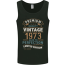 Premium Vintage 50th Birthday 1973 Mens Vest Tank Top Black