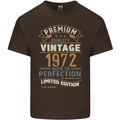 Premium Vintage 51st Birthday 1972 Mens Cotton T-Shirt Tee Top Dark Chocolate