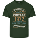Premium Vintage 51st Birthday 1972 Mens Cotton T-Shirt Tee Top Forest Green