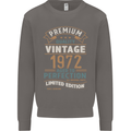 Premium Vintage 51st Birthday 1972 Mens Sweatshirt Jumper Charcoal