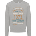 Premium Vintage 51st Birthday 1972 Mens Sweatshirt Jumper Sports Grey