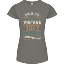 Premium Vintage 51st Birthday 1972 Womens Petite Cut T-Shirt Charcoal