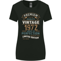 Premium Vintage 51st Birthday 1972 Womens Wider Cut T-Shirt Black