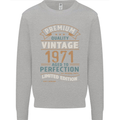 Premium Vintage 52nd Birthday 1971 Mens Sweatshirt Jumper Sports Grey