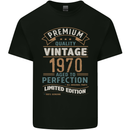 Premium Vintage 53rd Birthday 1970 Mens Cotton T-Shirt Tee Top Black