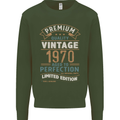 Premium Vintage 53rd Birthday 1970 Mens Sweatshirt Jumper Forest Green
