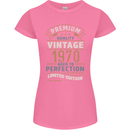 Premium Vintage 53rd Birthday 1970 Womens Petite Cut T-Shirt Azalea